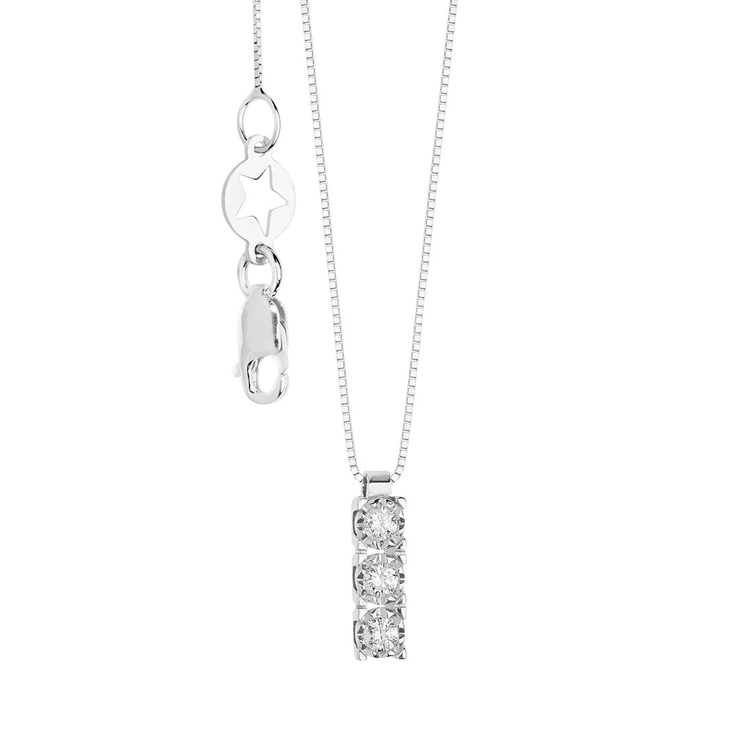 Comete Collana Trilogy in Oro e Diamanti Bianchi GLB1634