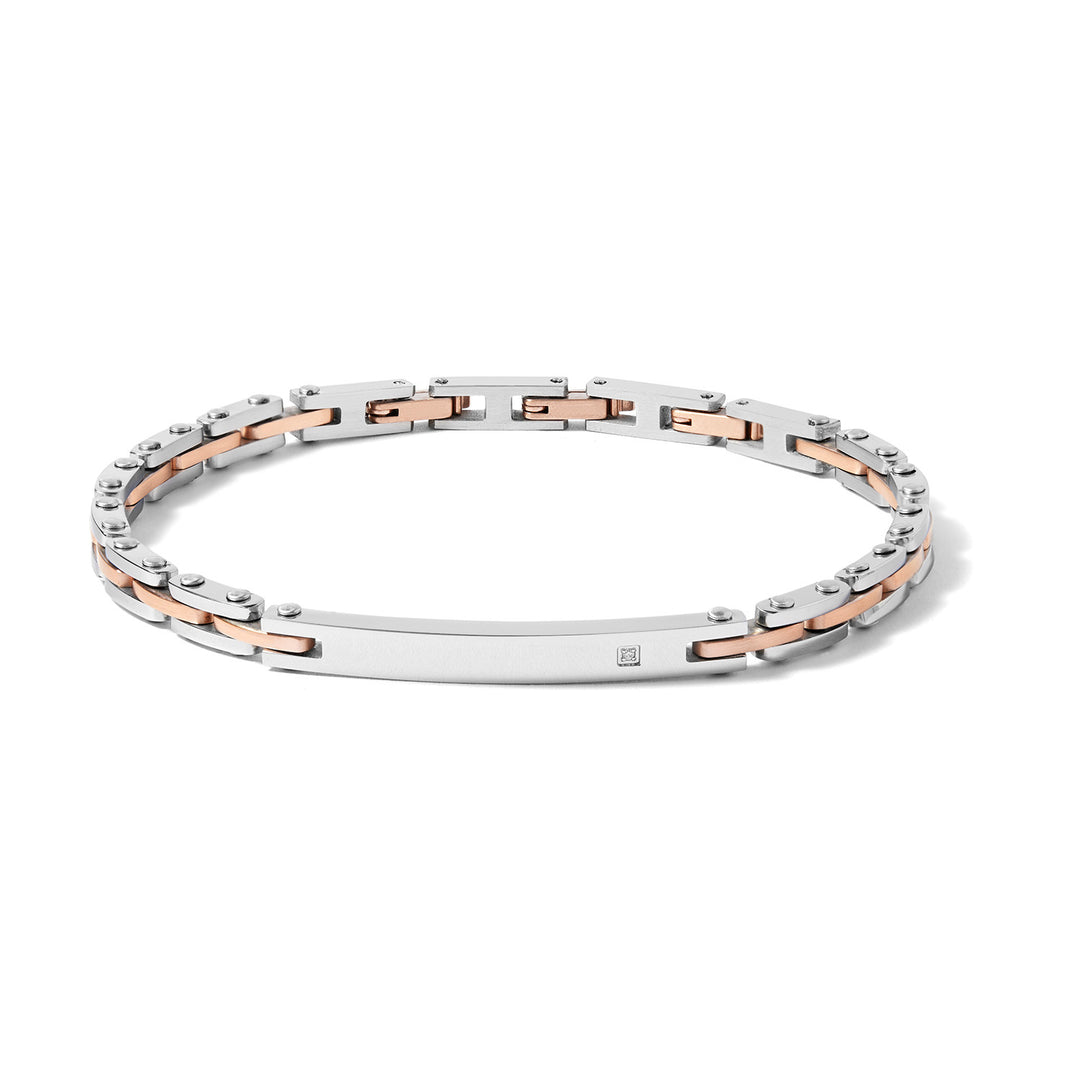Comete Bracciale in Acciaio Pvd rosè e zircone UBR1081