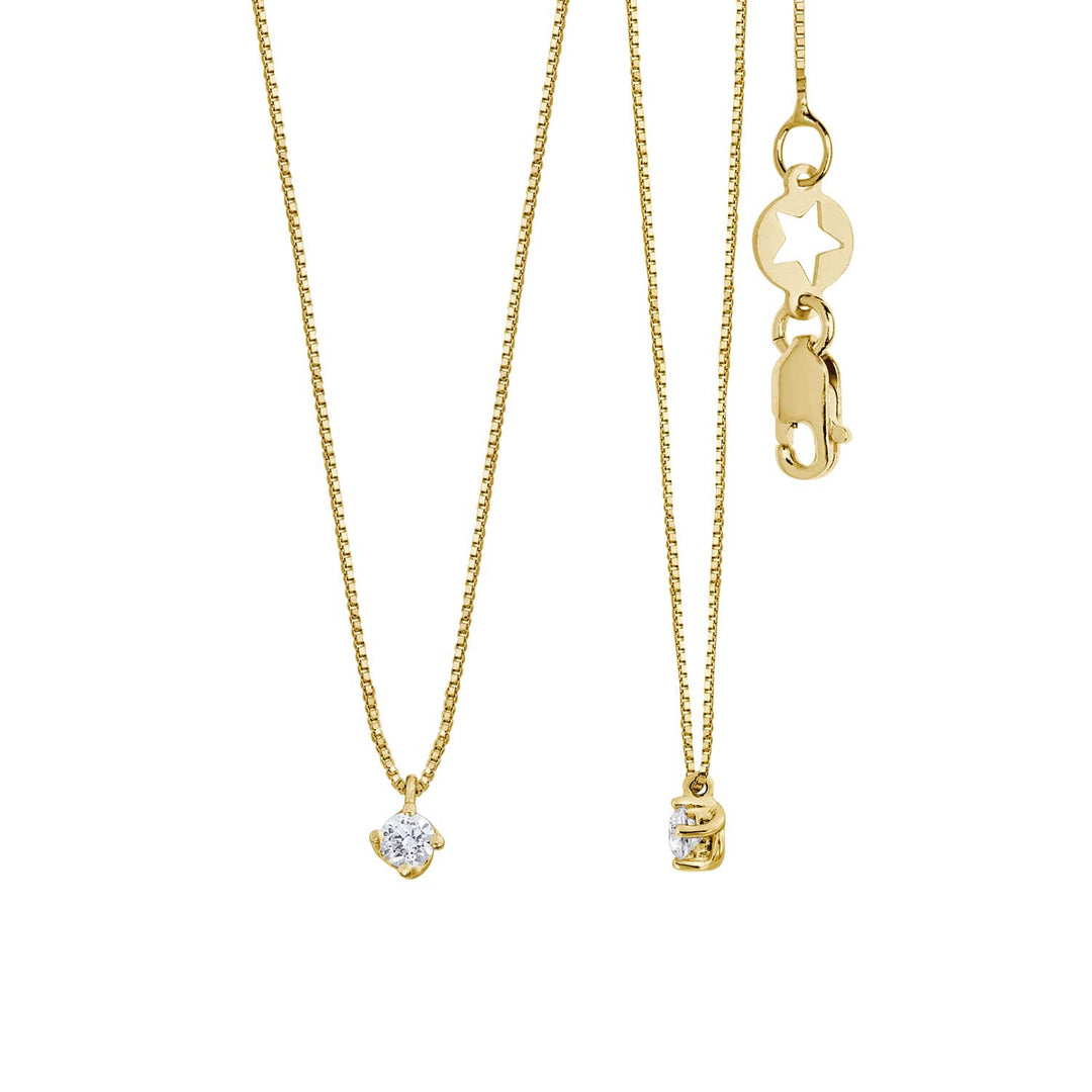 Comete Collana in Oro giallo 750‰ con Diamante bianco GLB1688G