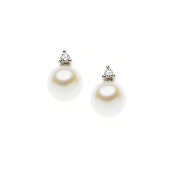 Comete Orecchini Punti luce Perle in Oro e Diamanti ORP545