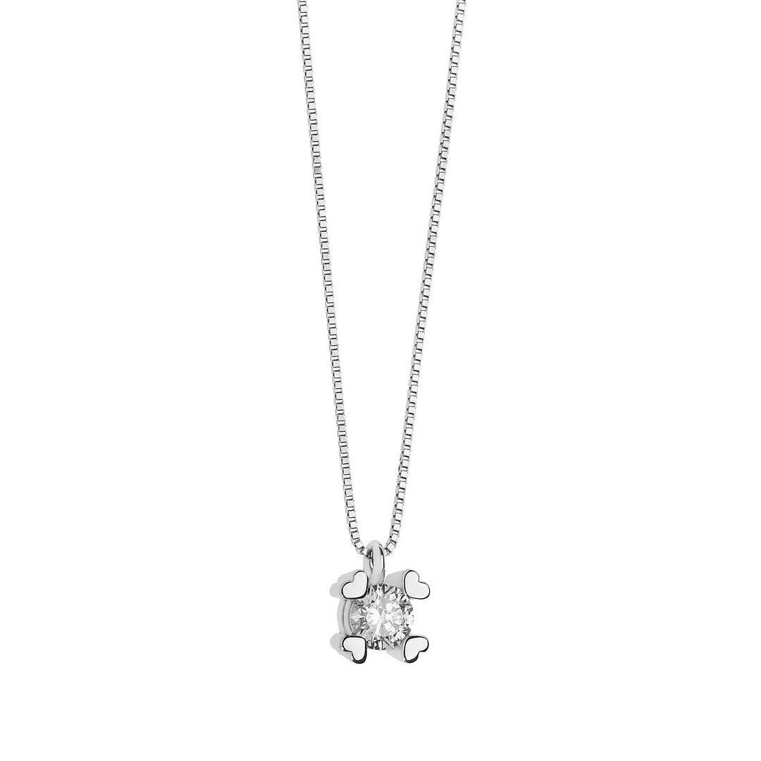Comete Girocollo Cuori in Oro e Diamante GLB1450