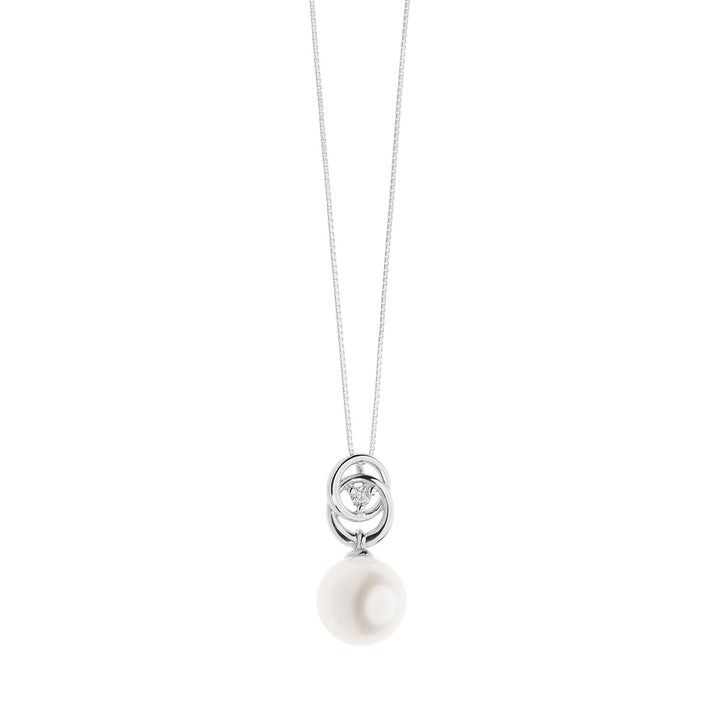 Comete Girocollo Perla in Oro e Diamante GLP579