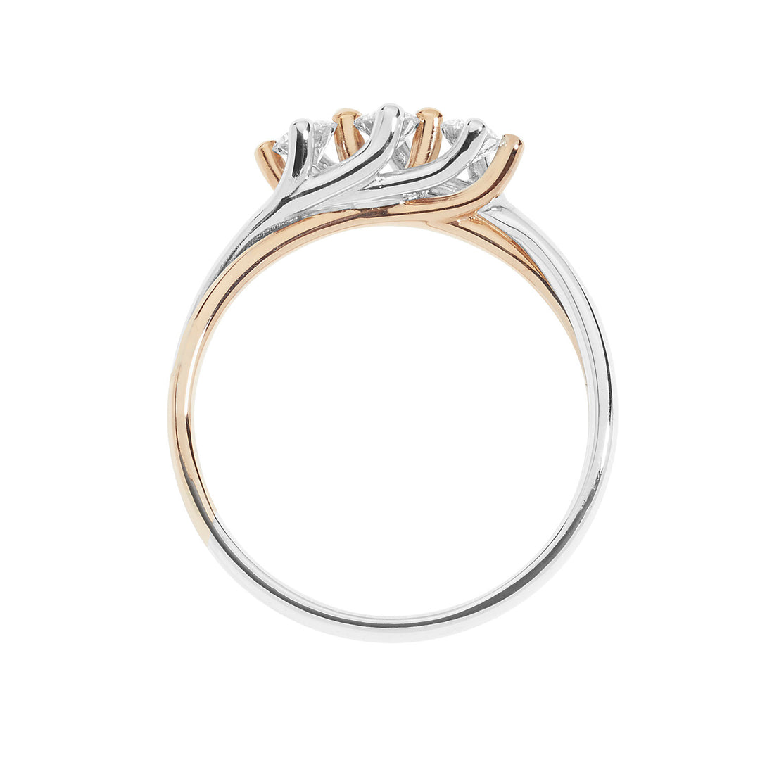 Comete Trilogy Bicolore in Oro e Diamante ANB2578