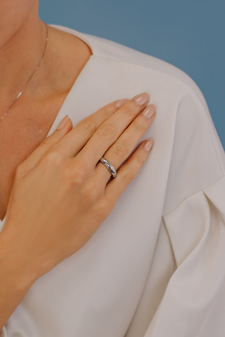 Comete Fedina in Argento Cuore Uomo ANG110M20
