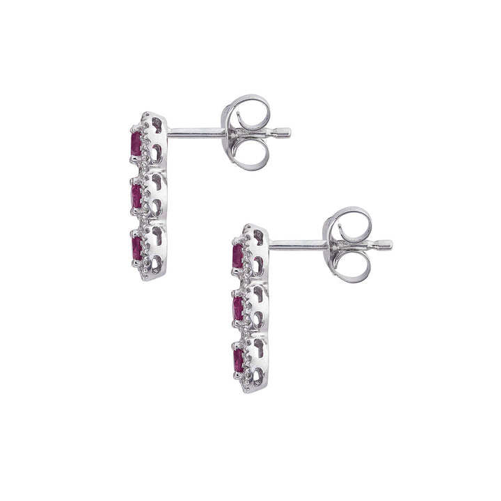 Comete Orecchini Trilogy con Rubini in Oro e Diamanti bianchi ORB1138