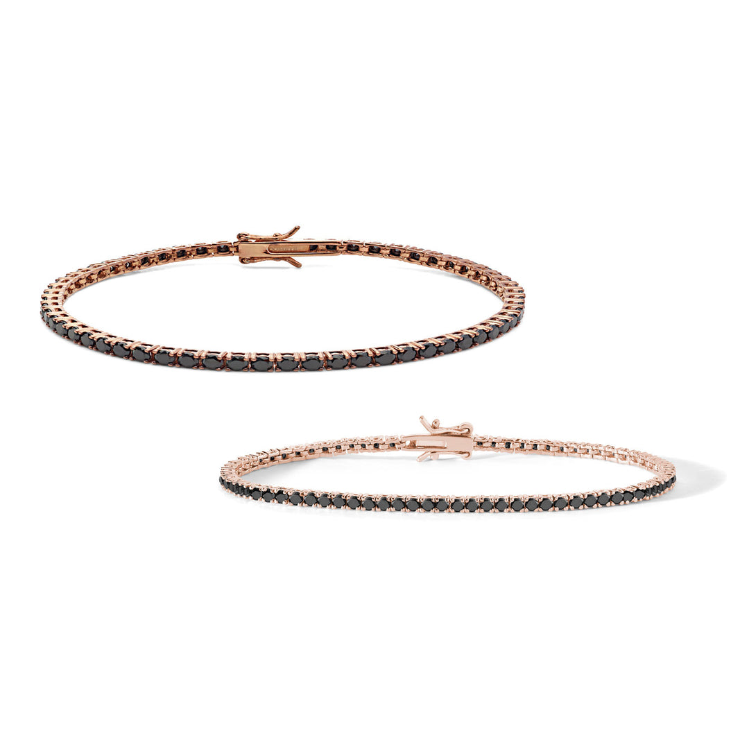 Comete 2 Tennis in Argento rosè 925‰ e zirconi neri UBR901M19991M18