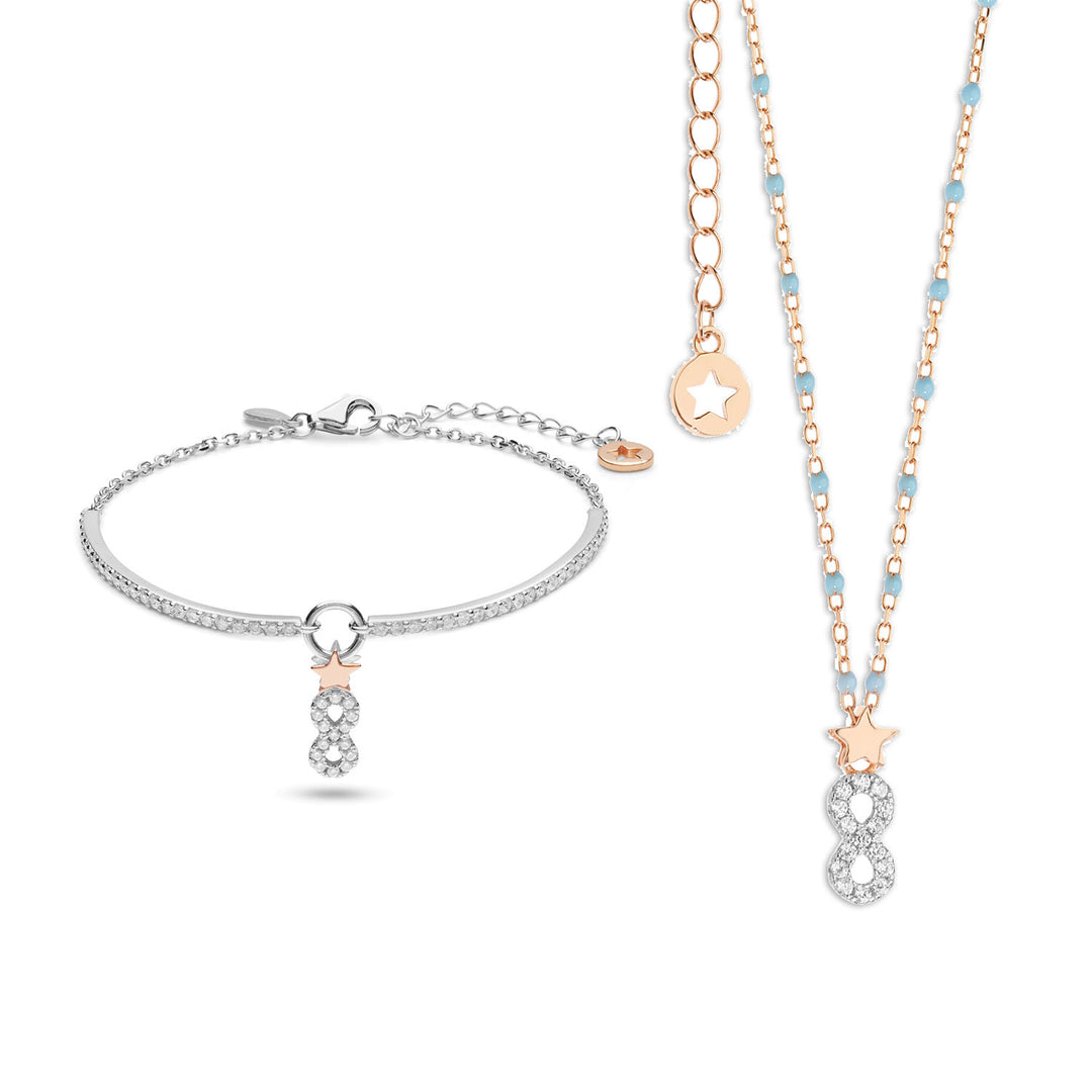 Comete Collana e bracciale in Argento numero 8 KIT206210