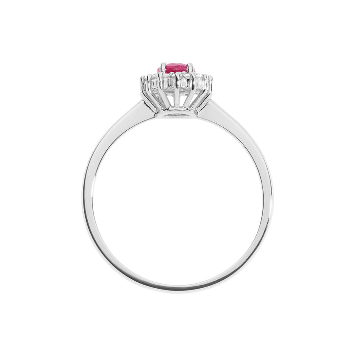 Comete Anello in Oro Diamanti e Rubino ovale ANB2573