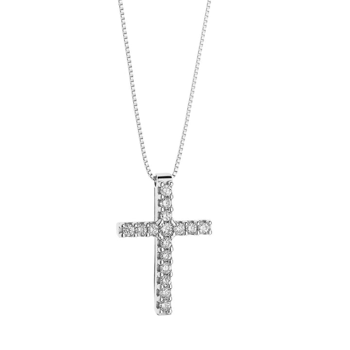 Comete Girocollo croce in Oro e Diamanti GLB1201