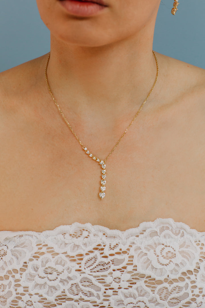 Comete Girocollo cuori in Argento degradè GLA246
