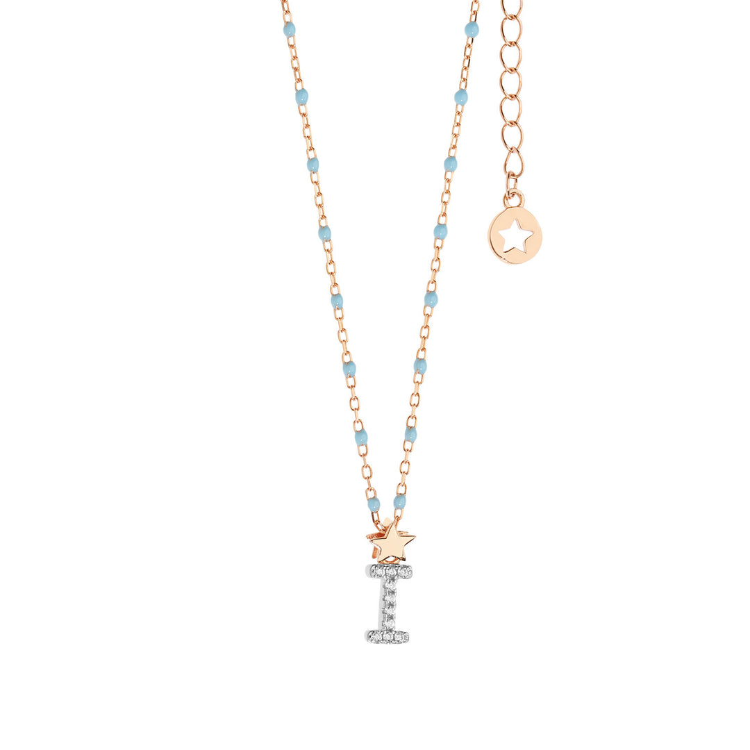 Comete Girocollo in Argento Lettera I GLA181