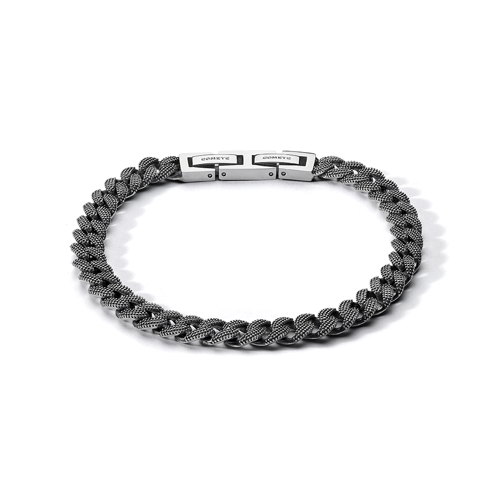 Comete Bracciale in Argento brunito 925‰ e acciaio UBR1293M20