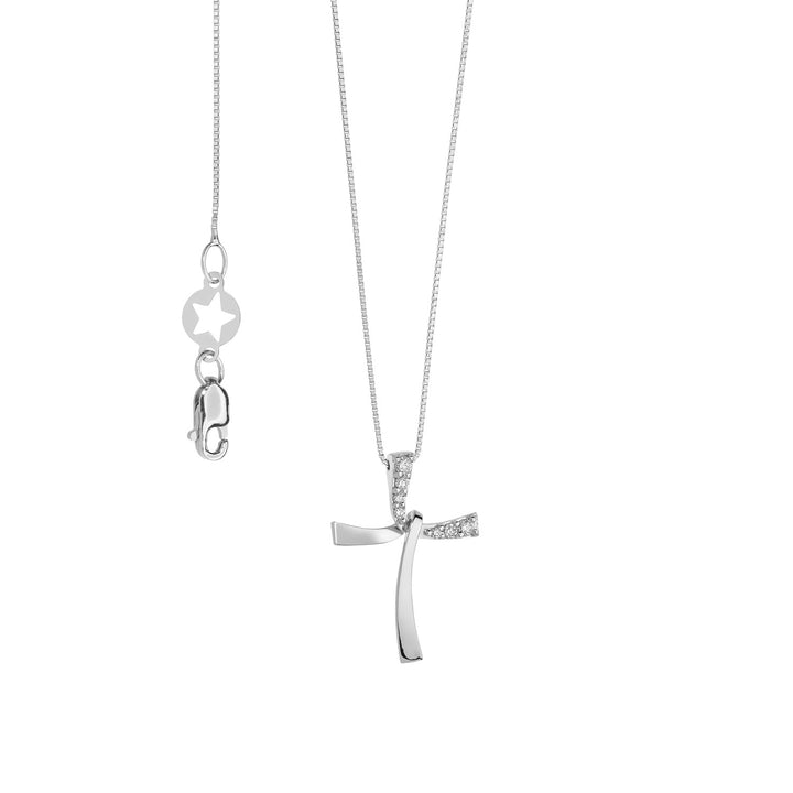 Comete Girocollo croce in Oro e Diamanti GLB1563