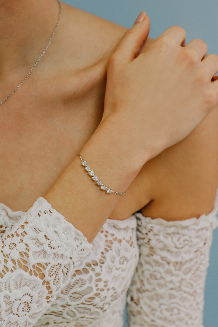 Comete Bracciale cuori in Argento degradè BRA233