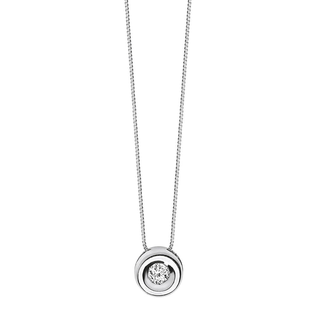 Comete Collana Punto luce tondo in Oro e Diamante GLB1419