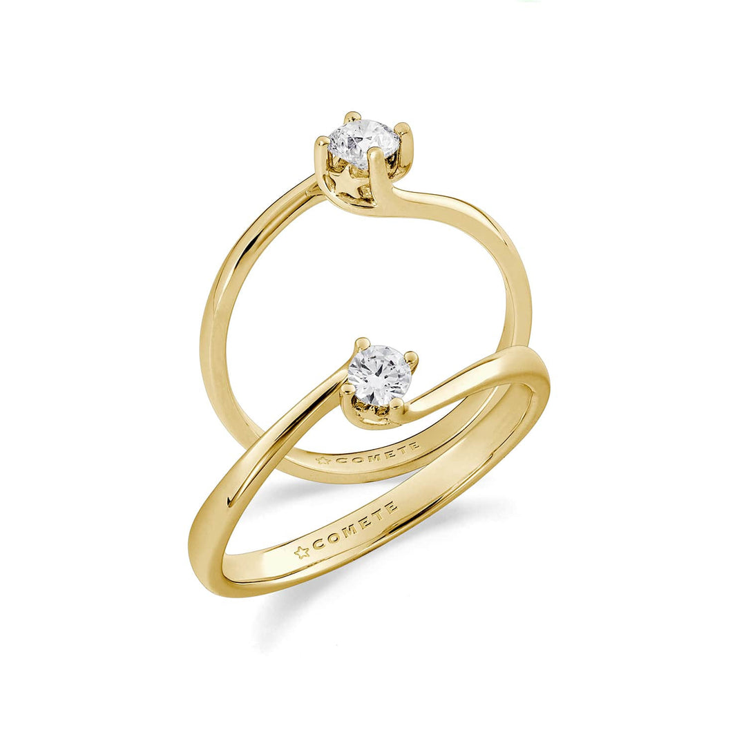 Comete Anello in Oro giallo 750‰ con Diamante bianco ANB2714G