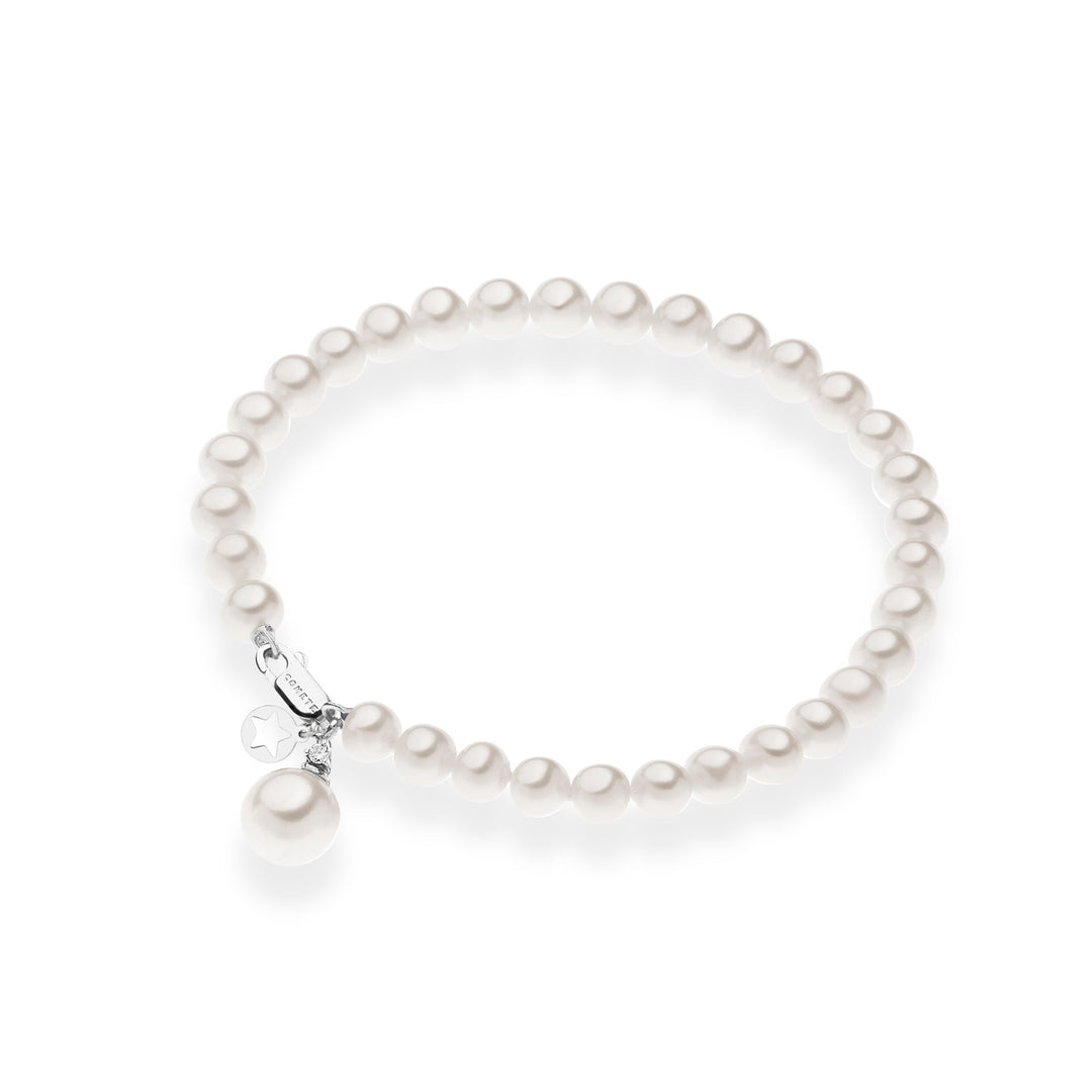 Comete Bracciale Filo Perle Acquadolce in Oro e Diamante BRQ265