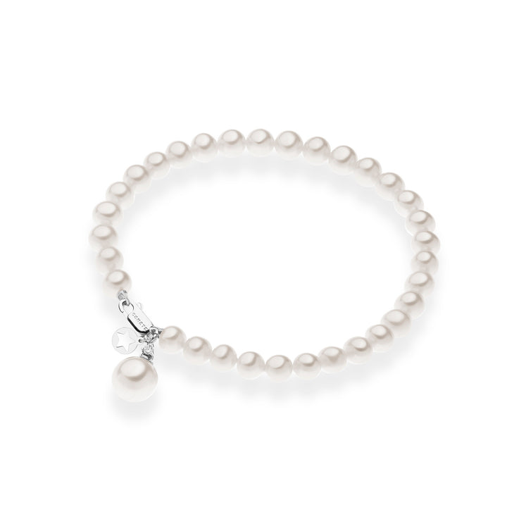 Comete Bracciale Filo Perle Acquadolce in Oro e Diamante BRQ265