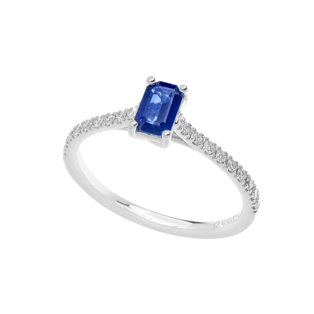 Comete Anello in Oro Diamanti e Zaffiro blu ANB2565