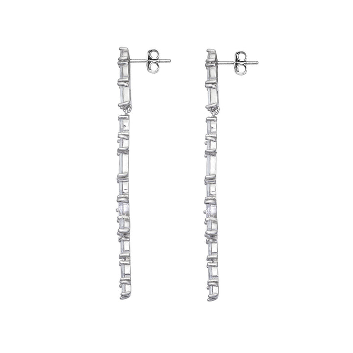 Comete Orecchini a cascata in Argento 925‰ e bianchi Zirconi ORA215