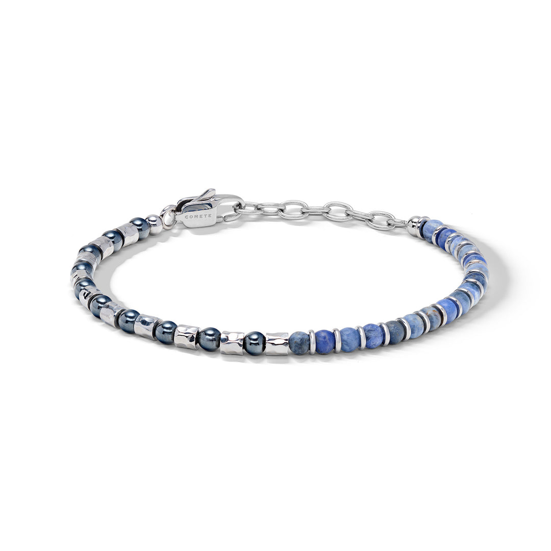 Comete Bracciale in acciaio con sodalite ed ematite UBR1330