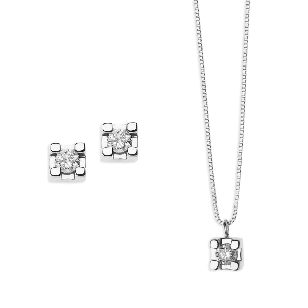 Comete Collana e Orecchini Storia di luce in Oro e Diamante KIT1360864