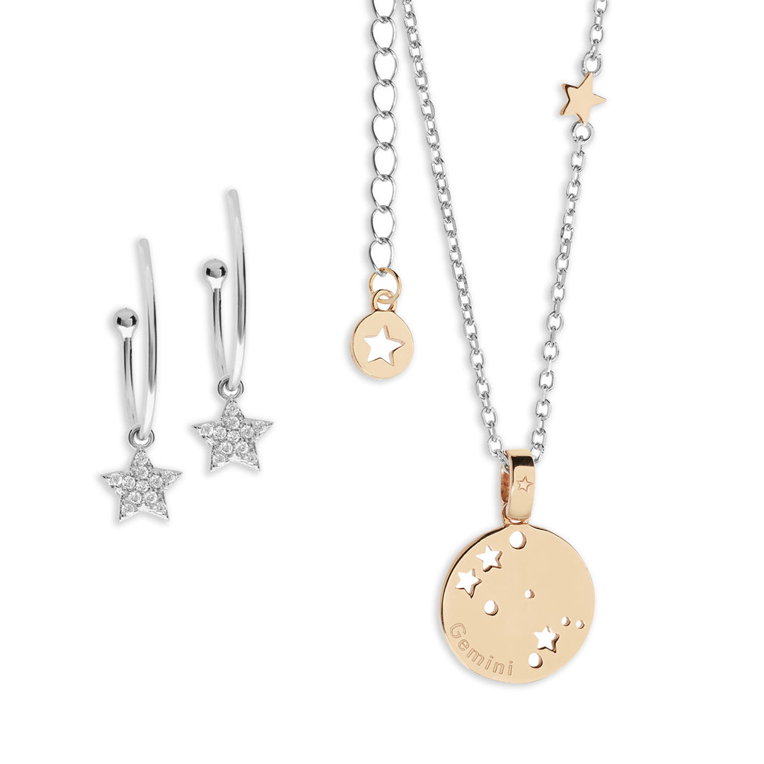Comete Orecchini e Collana Costellazione Gemelli KIT213174