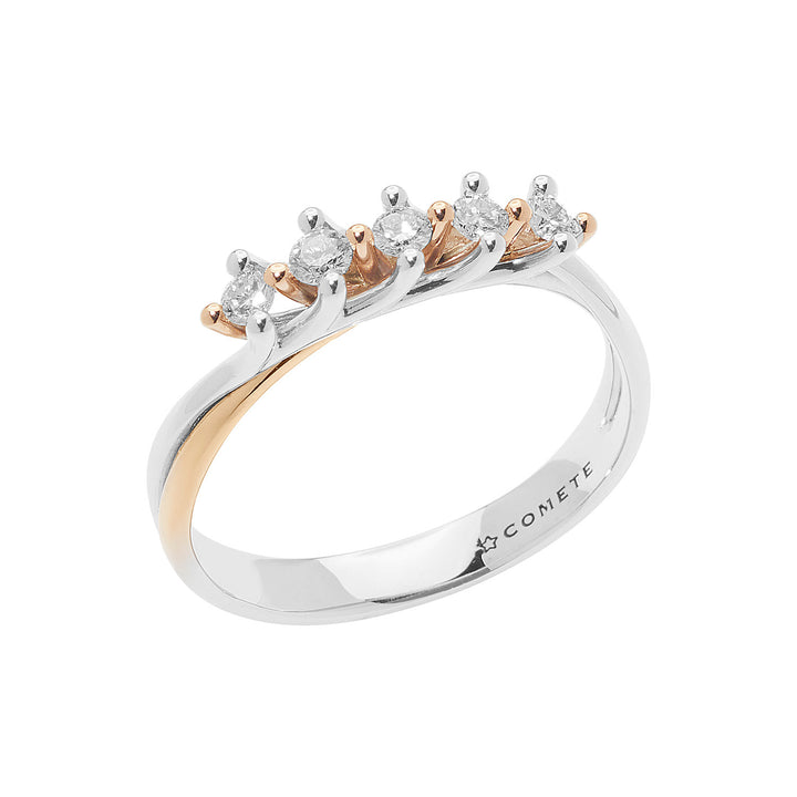 Comete Fedina in Oro rosa e bianco con Diamanti ANB2660
