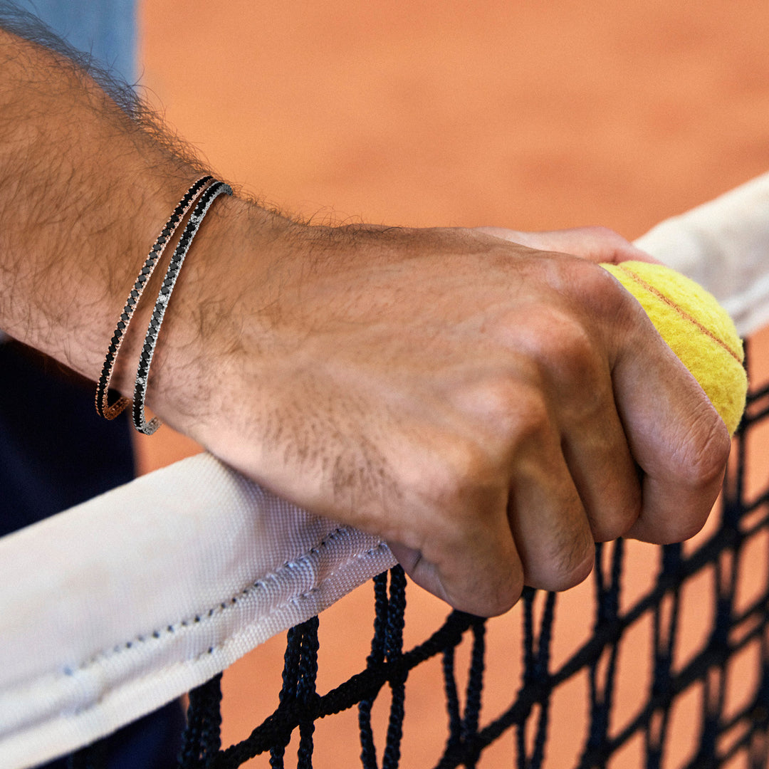 Comete Tennis in Argento rosè 925‰ e zirconi neri UBR991M18