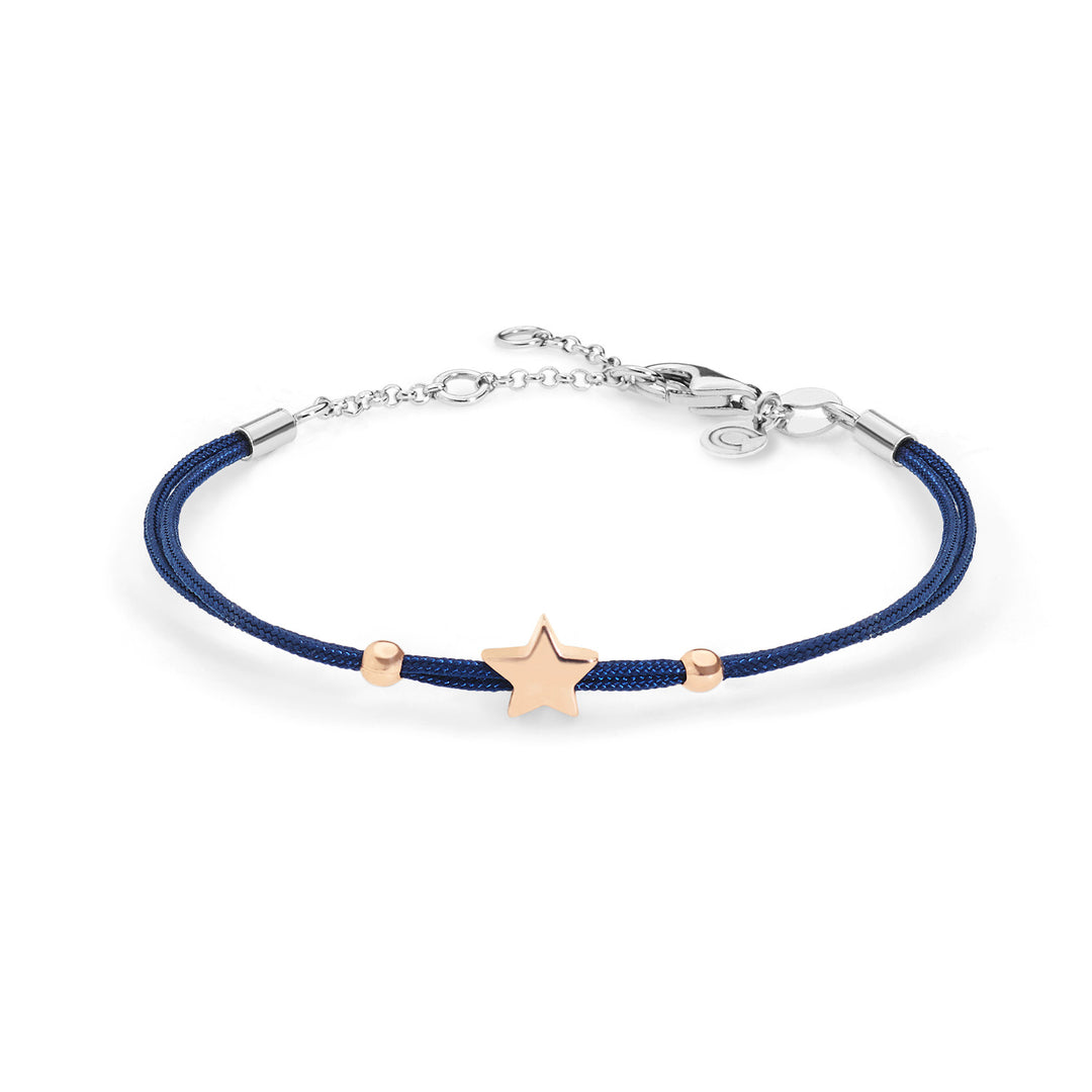 Comete Bracciale Stella in argento cordino blu BRA158