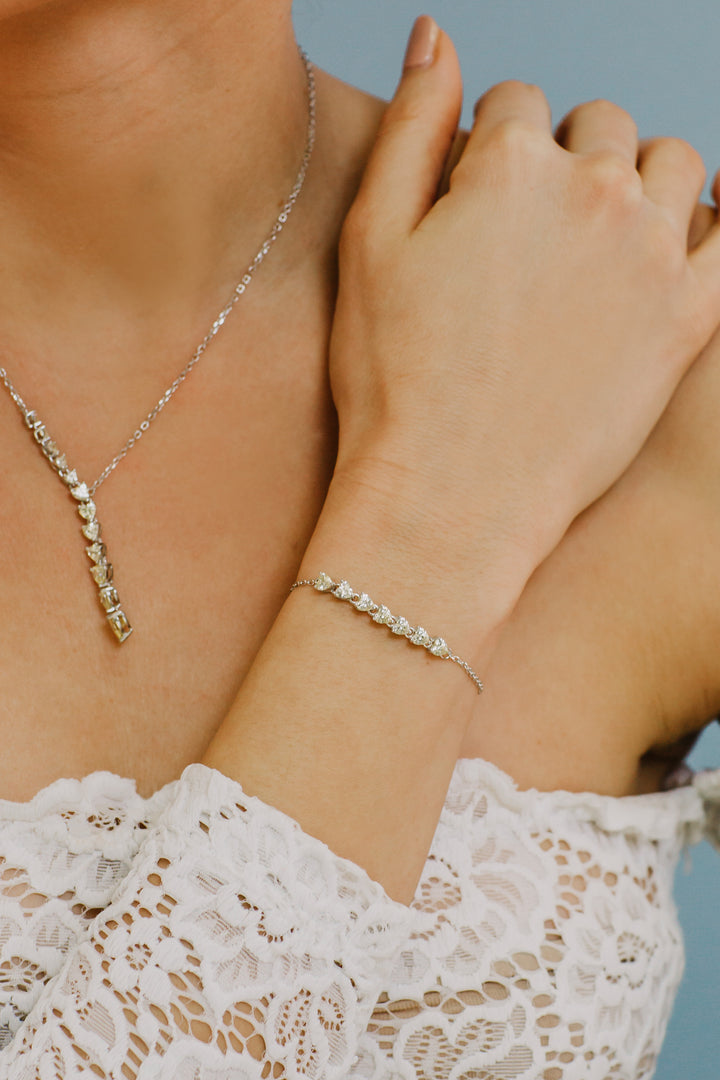Comete Bracciale cuori in Argento degradè BRA234