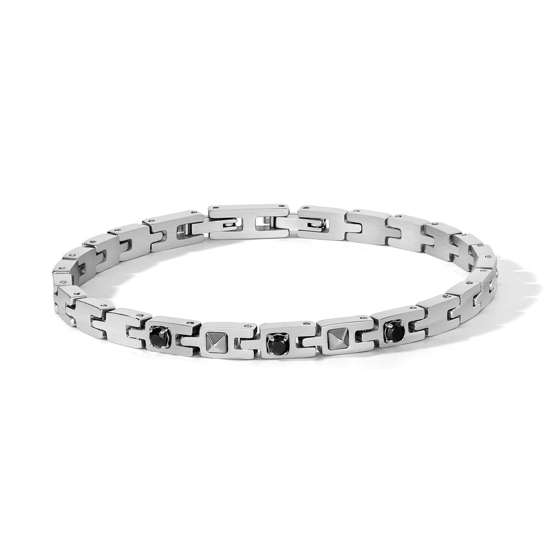 Comete Bracciale in acciaio e zirconi neri UBR1316