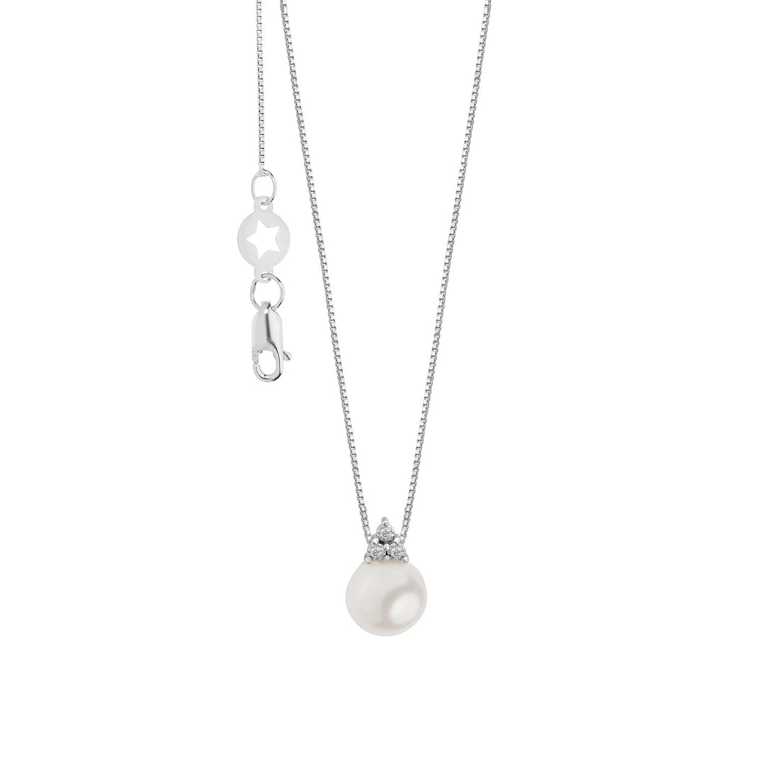 Comete Collana Perla in Oro 750 ‰ e Diamanti GLP632