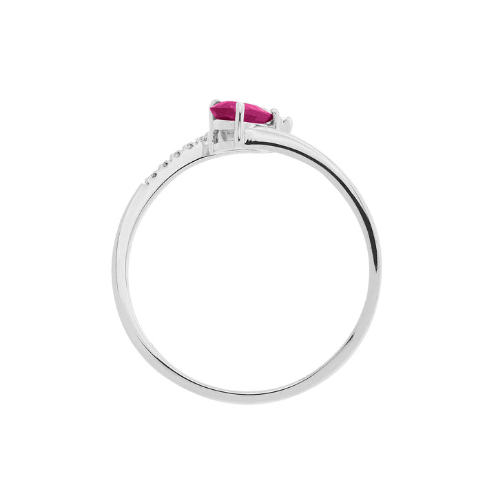 Comete Anello in Oro Diamanti e Rubino Goccia ANB2630