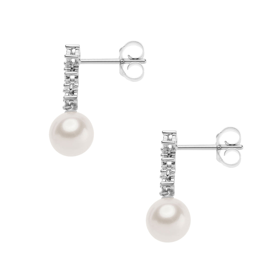 Comete Orecchini Perle in Oro e Diamanti Trilogy ORP740