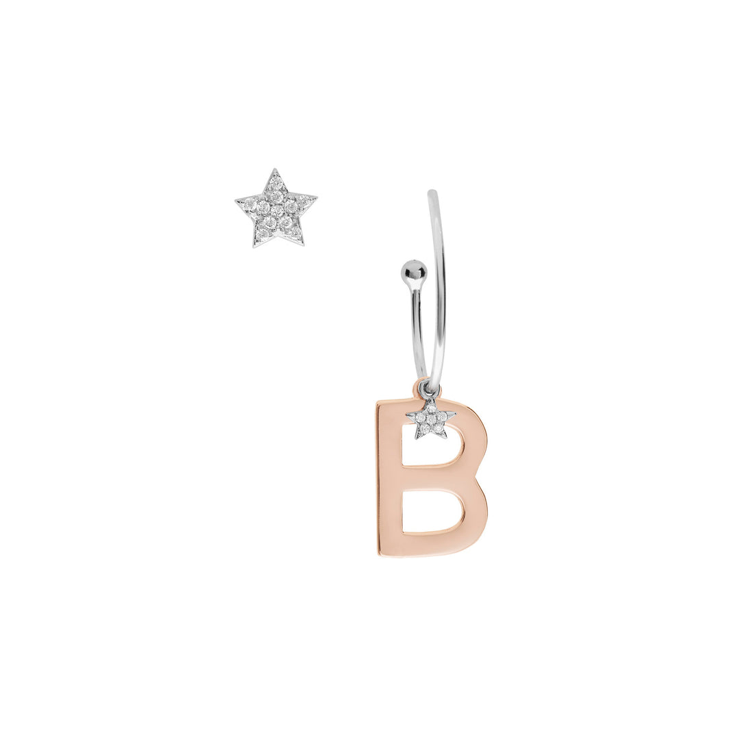 Comete Orecchini in Argento Lettera B ORA149