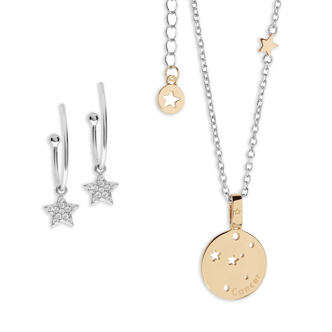 Comete Orecchini e Collana Costellazione Cancro KIT214174