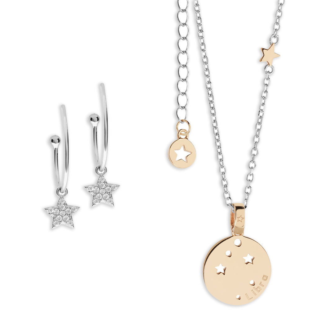 Comete Orecchini e Collana Costellazione Bilancia KIT217174