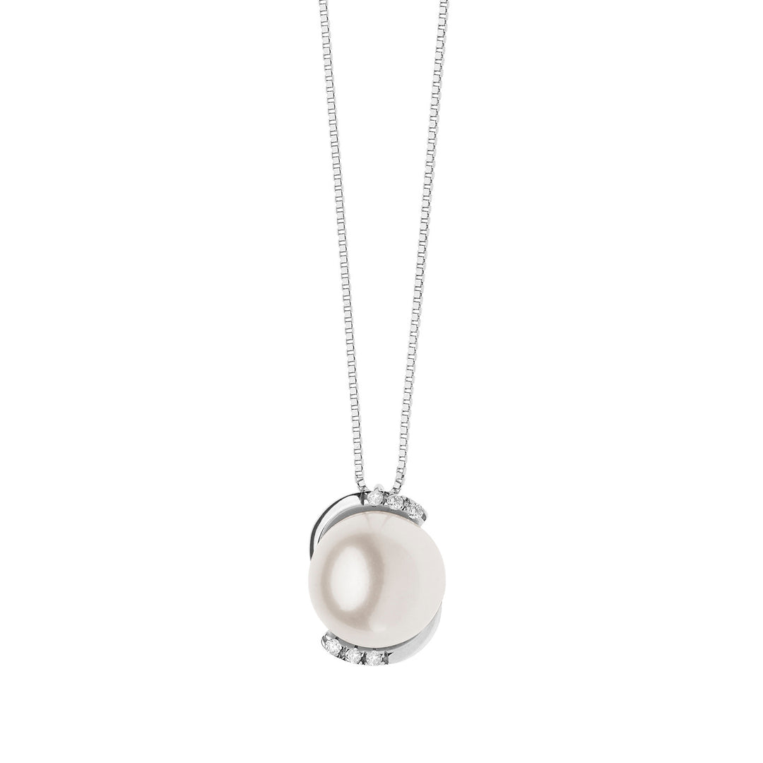 Comete Collana Perle in Oro e Diamanti GLP545