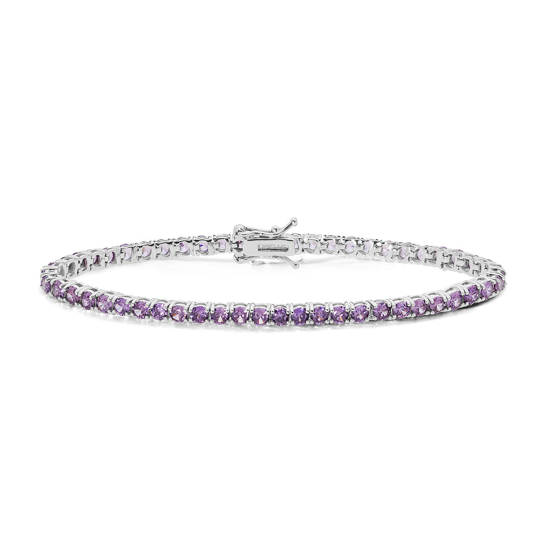 Comete Tennis in Argento e zirconi Viola Ametista BRA238M16