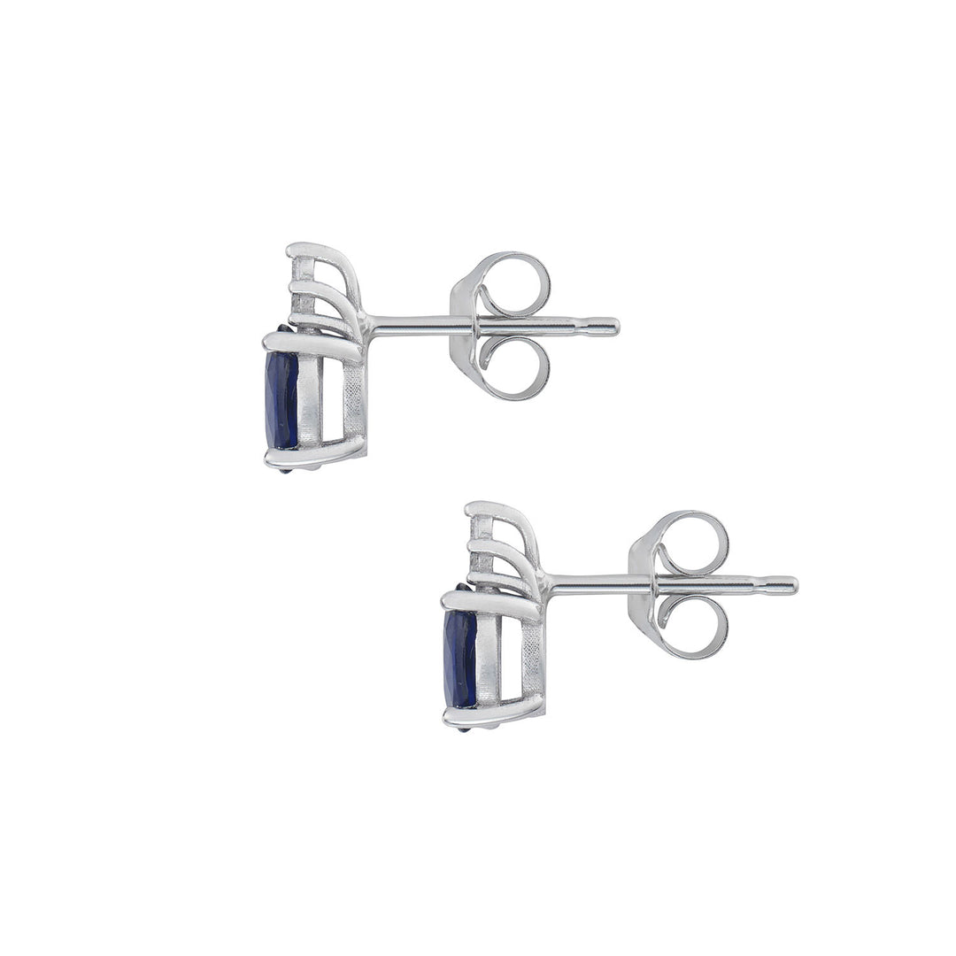 Comete Orecchini Oro e Diamanti bianchi, Zaffiro blu ovale ORB1103