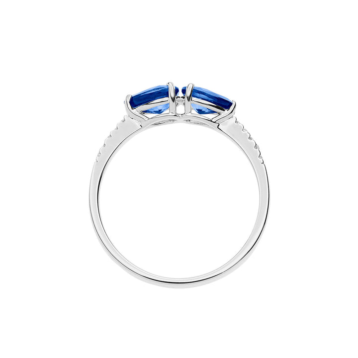 Comete Anello in Oro Diamanti e Zaffiri Goccia ANB2635