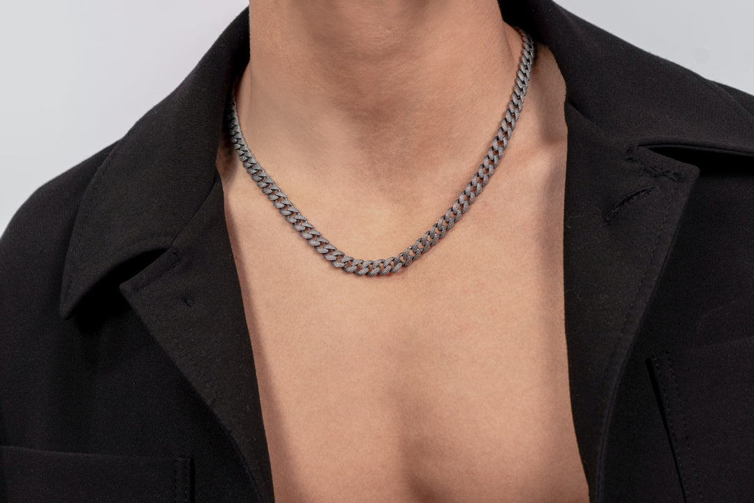 Comete Collana in Argento brunito 925‰, acciaio UGL769