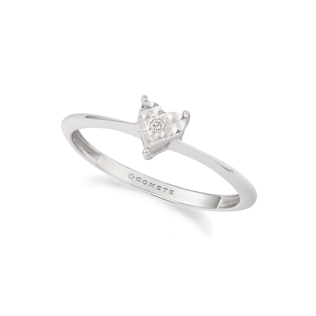 Comete Anello cuore in Oro bianco e Diamante KANB1909