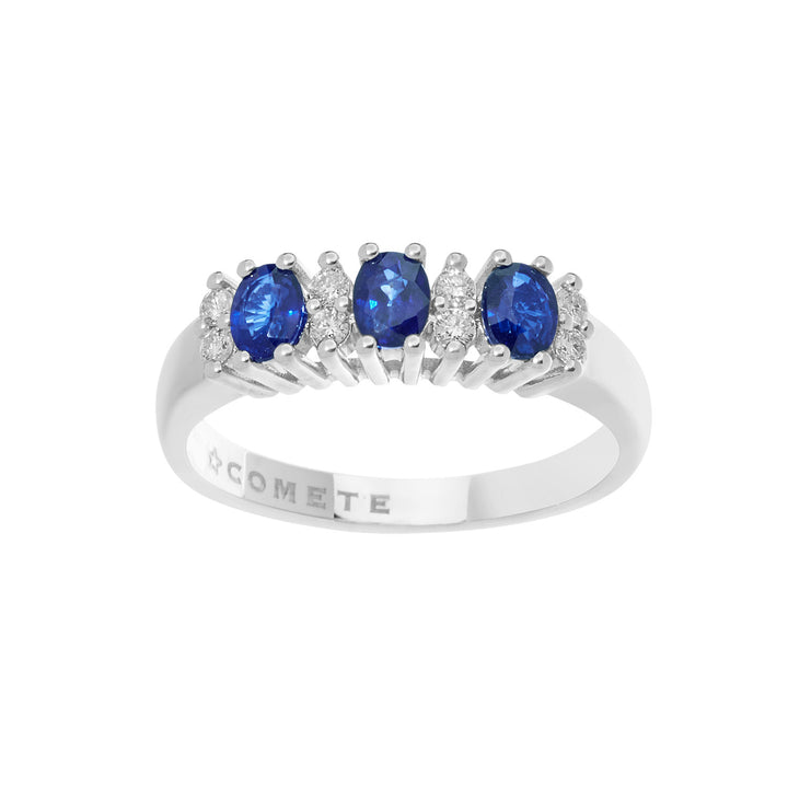 Comete Anello in Oro Diamanti e Zaffiri blu ANB2559