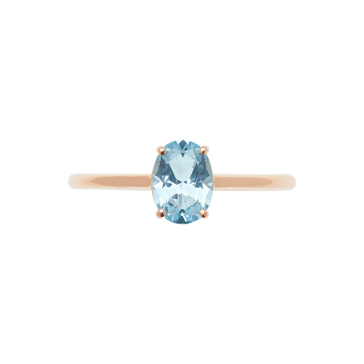 Comete Anello in Oro rosa con Topazio Azzurro Ovale ANB2679