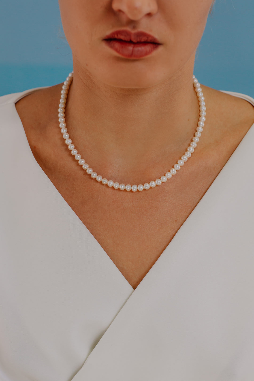 Comete Collana Filo Perle in Oro Acquadolce FWQ106S