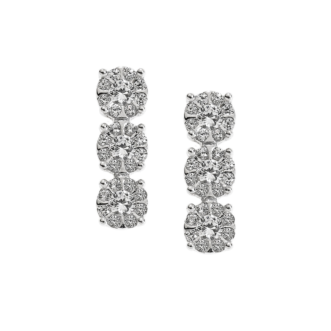 Comete Orecchini Trilogy in Oro rose di Diamanti ORB714
