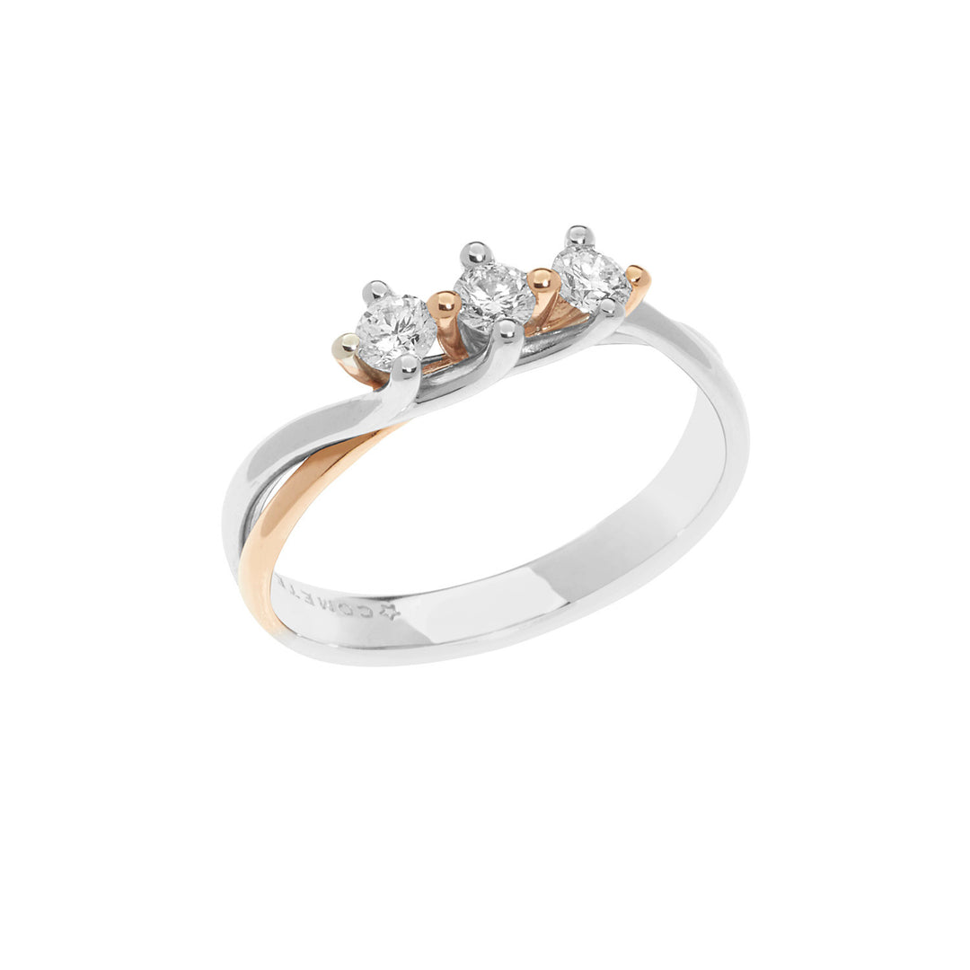 Comete Trilogy Bicolore in Oro e Diamante ANB2591