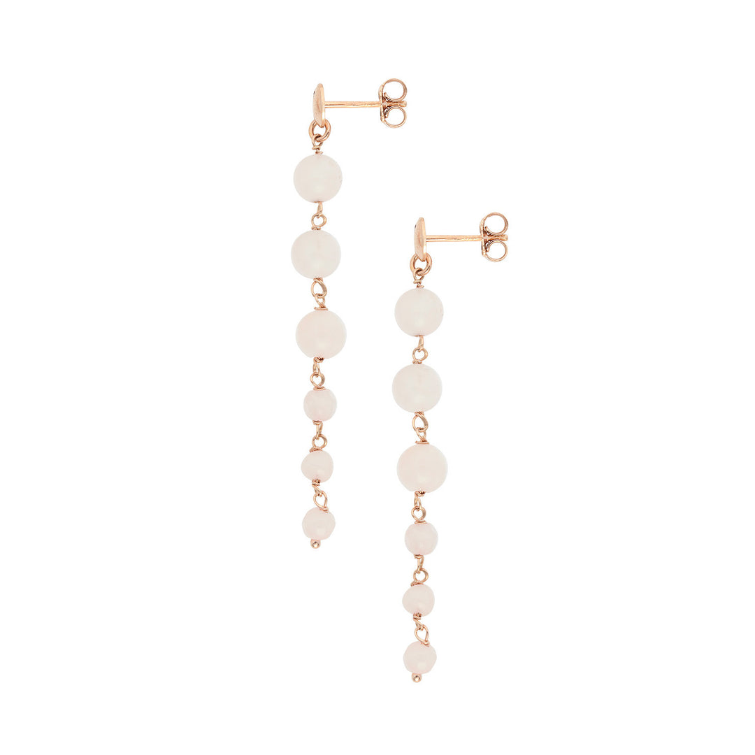 Comete Orecchini Argento 925‰ con con Quarzo rosa e Giada colorata ORA226